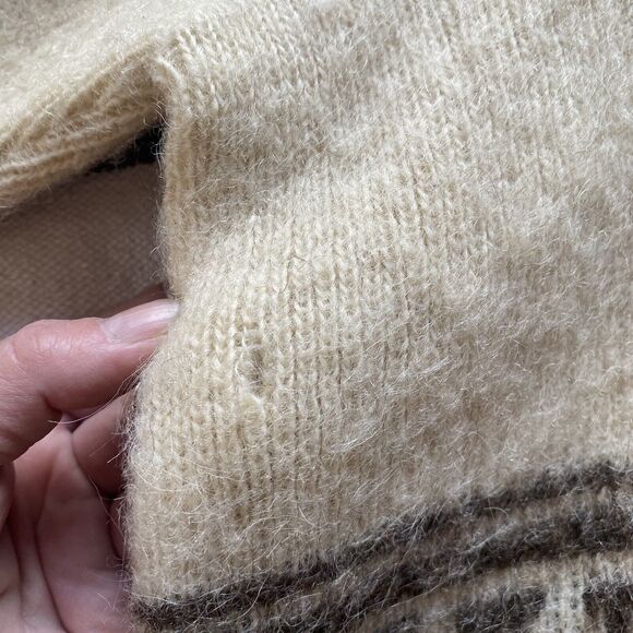 Vintage 70’s Icelandic Wool Kids Unisex Zip Up Sweater. Collar. Size 8. - Picture 5 of 12